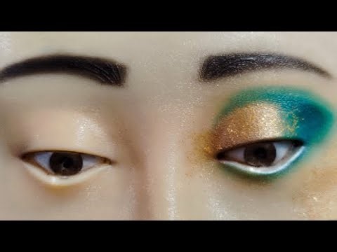 Peacock easy eye makeup step by step