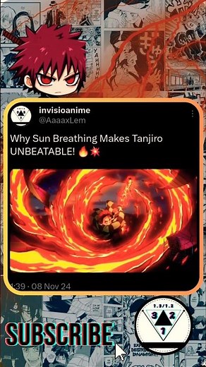 Tanjiro Kamado's sun breathing explained!🔥⚡️#tanjiro #demonslayer #anime