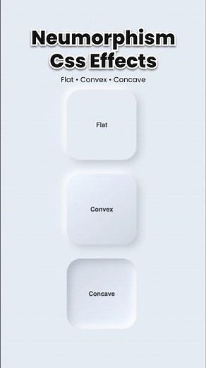 3 Neumorphism Effects with Pure CSS ✨ | #css