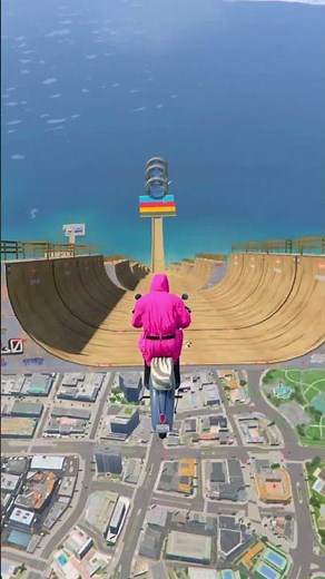 GTA 5 Mega Ramp Bike 🚀🏍️ #shortsvideo