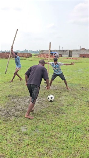 He plays football with skill