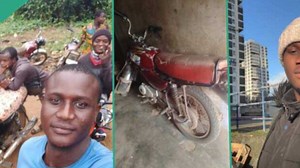 Okada man suffering in Nigeria relocates to UK, his life changes in video