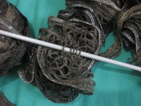 Starbella yarn Ruffle Scarf - Mesh Sashay Scarf - Net Yarn Tutorial #starbellaknittedscarf