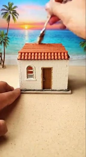 MINIATURE Luxury House stand alone in beach side with pool ASMR