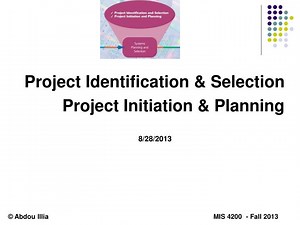 Project Identification &amp; Selection Project Initiation &amp; Planning - SlideServe