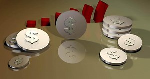 Download US Dollar Coins with Animated Bar Graph and Coin in Golden Theme for free