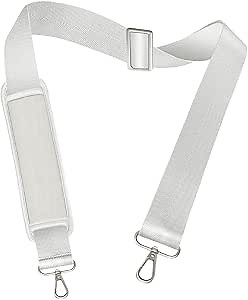 FITENOUGH Universal Shoulder Strap - 57 inch Adjustable Bag Strap Replacement Non-Slip Crossbody Purse Strap with Metal Swivel Hooks for Laptop Shoulder Bag Messenger Bag Crossbody Bag Gray