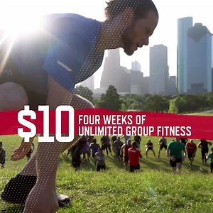 It's the DEAL of the DECADE! $10 for a month of unlimited group fitness! This 36-hour deal starts on Tues, 8/28 at 10AM CT. Get ready to upgrade your fitness routine! #DecadeOfCG | Camp Gladiator