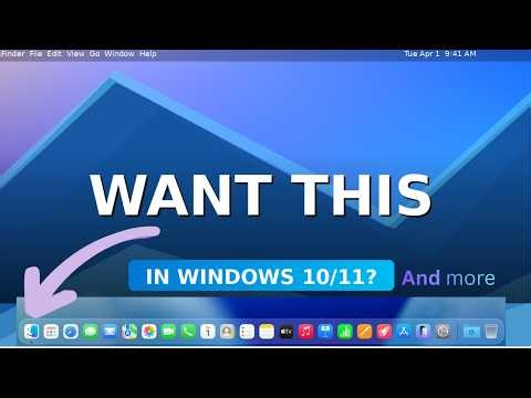 Change windows 10/11 to macos taskbar