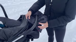 Warm Muff Stroller Gloves - INTIPAL Winter Anti-Freeze Extra Thick Waterproof Fabric Stroller Hand Muff - Black