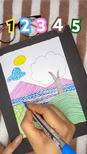 12345 satisfying creative art 🖼️ #art #drawing #trending #easydrawing #shortsfeed #viral