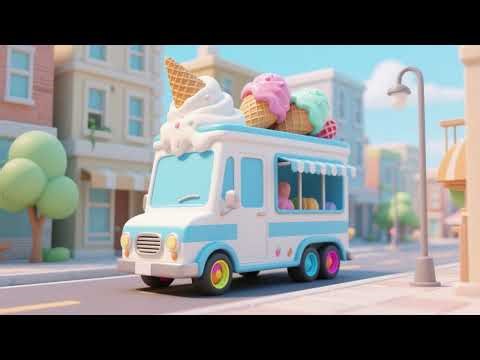 Wheels on the Ice Cream Bus Go to Town | Nursery Rhymes & Kids Songs