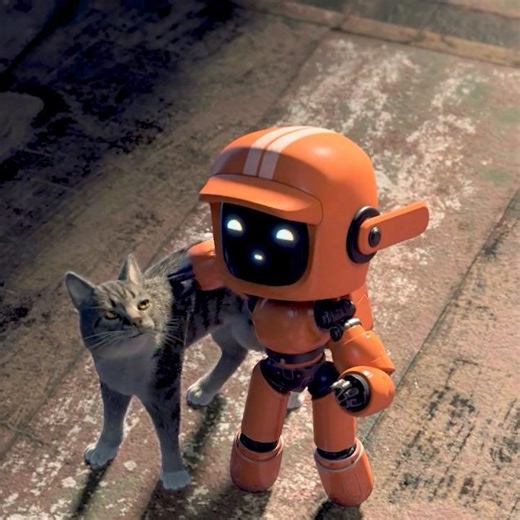 If we stop petting you, he will explode, right?#robot #shorts #scifi #viral #ytshorts #edit