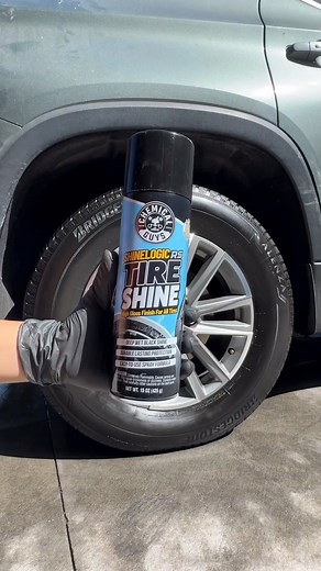 Easily coat your tires with a deep high gloss shine with ShineLogic RS Tire Shine! ✨ShineLogic RS is an easy-to-use aerosol tire shine that adds depth, high-gloss shine, and durable lasting protection in one easy step. The aerosol formula effortlessly dispenses a continuous fine mist for maximum coverage on all tire sizes. Change the way you shine and protect your tires forever with ShineLogic RS Tire Shine! | Detail Garage