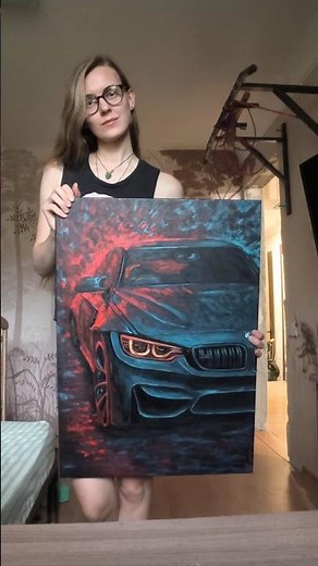 Creating ‘IMPULSE’: Powerful Acrylic Car Artwork | BMW Inspired Art