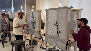 First night of Tufting Bootcamp! The first three months of classes are open to book now on Eventbrite and TuftStuff.com. #rugtufting #thingstodoinchicago #datenight #datenightideas #datenightinchicago #diy #diychicago #artsandcrafts #tufting #tuftinggun #punchneedle #fiberart #chicagoevents #wickerpark