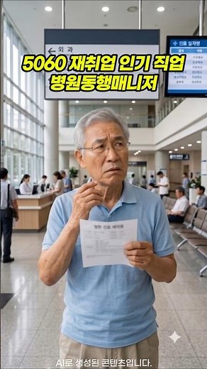 중장년층 재취업 인기 직업, 병원동행매니저 브이로그