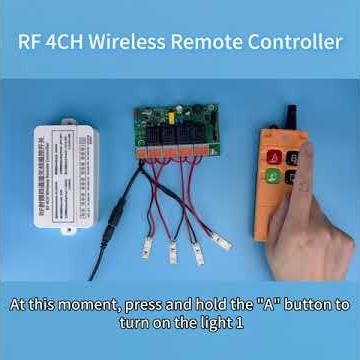 4-channel RF remote control transmitter and receiver, usage tutorial.Optional DC 、AC voltage #sale
