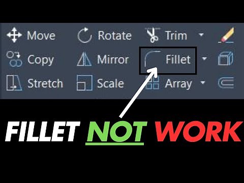 autocad fillet not working |autocad fillet command not working
