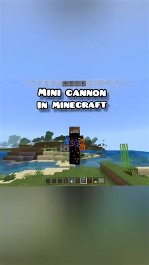 Mini cannon in Minecraft easy Don't click the sound ||
