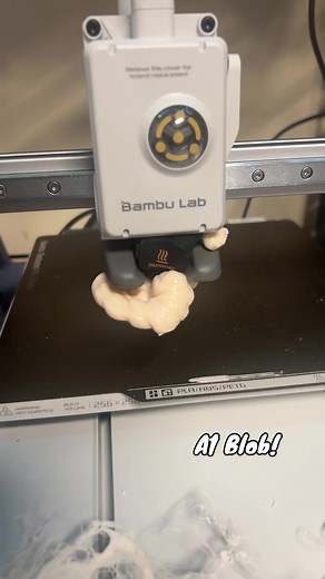 Walking into my officd to see the feared A1 printhead blob. Time for some #bambulab surgery.