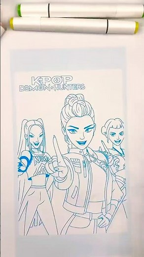 Kpop Demon Hunter Acrylic Paint #demonhunters #satisfying #painting #sajaboys #kpop #acrylicpainting