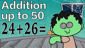 Halloween: Addition to 50 Fact Fluency: Math Brain Break