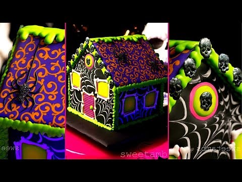 HALLOWEEN GINGERBREAD HOUSE | Royal Icing Cookie Decorating