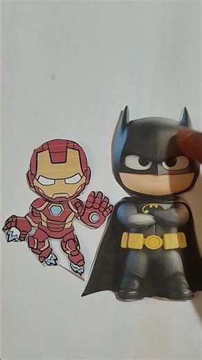 Ironman ♥️with Batman🖤 exc face #ytshorts #viral#shorts #dra2ing #usa