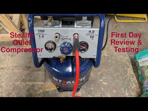 Stealth 12 Gallon Quiet Air Compressor: Day One Setup and Review.