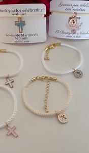 Cross Bracelets Baptism Favors, First Communion With Tag, Souvenir, Quinceañera, Recuerdos De Bautizo, Christening - Etsy