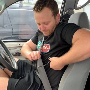 1.6K views · 24 reactions | We often get asked how tough are the bandage shears in our first aid kits. In this video, Mike shows us that they can be used for much more than bandages by using the scenario of escaping from a car accident when your seatbelt is jammed. | Survival | Facebook