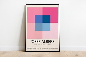 Josef Albers Artwork, Homage to the Square, New Home Gift, Matisse Artwork, Josef Albers Poster, Color Harmony, Geometric Abstraction - Etsy