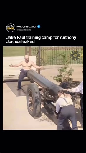 Ashley - NJB on Instagram: "Rumour has it Jake Paul has been following Frank Richard’s strict training regime to prepare for two time heavyweight world champion Anthony Joshua. After dozens of cannon balls to the stomach and a thousand hits a day with iron balls, Jake is ready 👊 @notjustboxing | #PaulJoshua | Live on Netflix | Dec 19 | #boxing | #jakepaul"