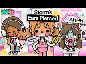 Storm Gets Her EARS PIERCED (SHE CRIED) 😱 (EP 11) | Toca Life World Family Roleplay 🌍