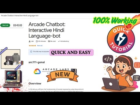 Arcade Chatbot: Interactive Hindi Language-bot #arc111-genai #qwiklabs #arcade_facilitator