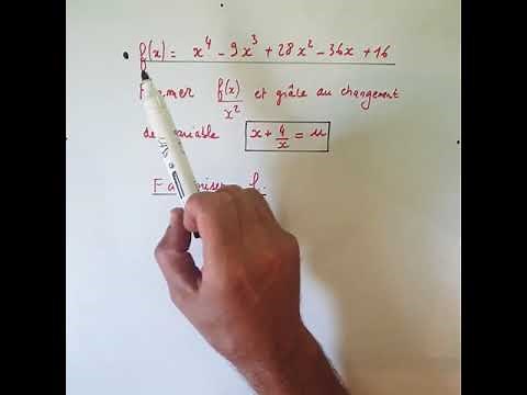 Factoriser un polynôme avec un changement de variable. MATHS