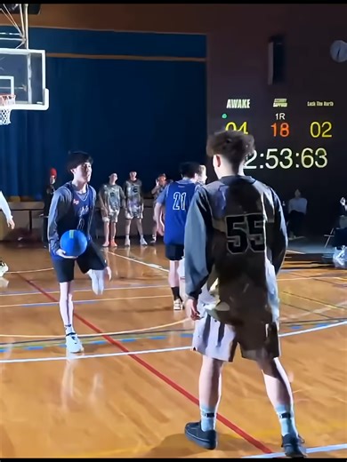 片手3Pシュートをsomecityの舞台で決める#basketball #streetball #バスケ #バスケットボール