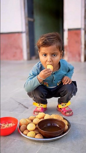 आखिर रूद्र को पानीपुरी मिल गई 😲😋 #shorts #panipuri #maa #youtubeshorts
