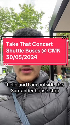 Take That Concert Shuttle Buses in Milton Keynes