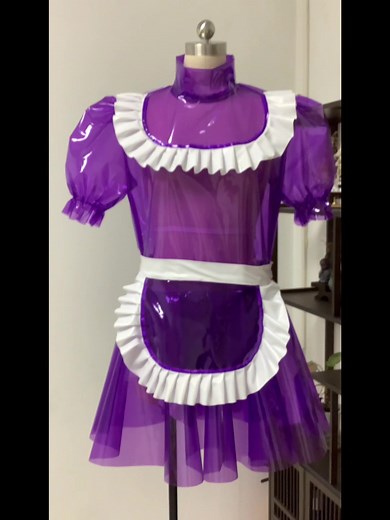 Transparent PVC Sissy Maid Dress | Lolita Cute Outfit S-7XL