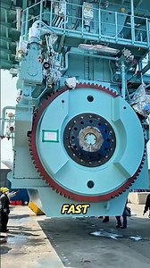 Why Do Ship Engine Pistons Move So Slowly Yet Produce Massive Power?