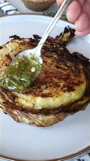 Cabbage Steaks With Crispy Breadcrumbs #shorts #sidedish #easyrecipe