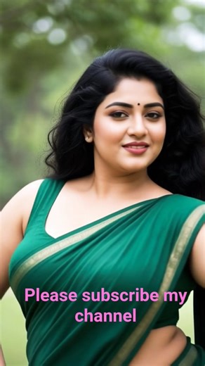 Green Floral Saree Look ❣️🏵️"l Natural Desi Outfit look l #shorts #viralvideo #sareelove