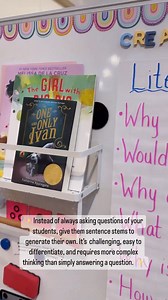 1.2K views · 27 reactions | This is SUCH an easy way to encourage students to think beyond basic comprehension questions. These are just a few of the sentence stems I have up in my room right now, and I’m always amazed at the questions they come up with! | Teaching With a Mountain View | Facebook