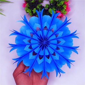 To Make Beautiful Paper Crafts from blue color paper simple to make #crafts | Bright Art and Crafts