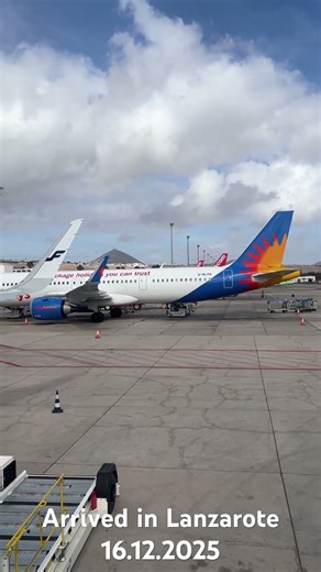 Arrived in Lanzarote 🌋 Canary Islands #Lanzarote #CanaryIslands #Travel #Airplane