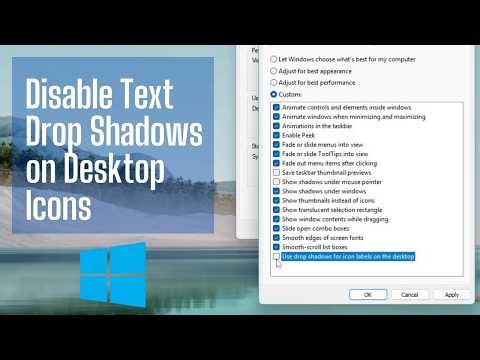 Enable or Disable Shadow in Text on Desktop Windows 11 Disable Drop Shadow