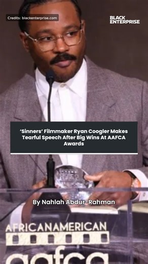 'Sinners' filmmaker Ryan Coogler makes tearful speech after big wins at AAFCA Awards