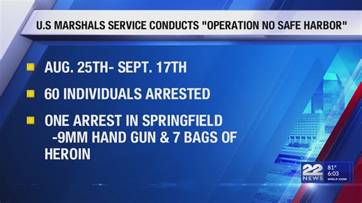 US Marshals arrest 60 fugitives in Massachusetts